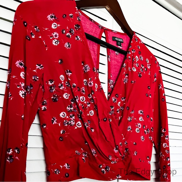 Wild Fable | Floral Long Sleeve Cropped Blouse - Picture 2 of 6